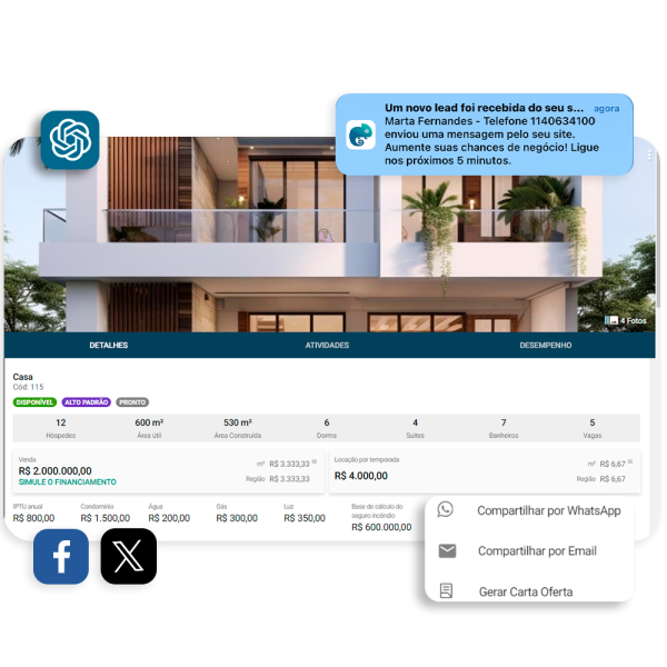plataforma gratuita para imobiliárias